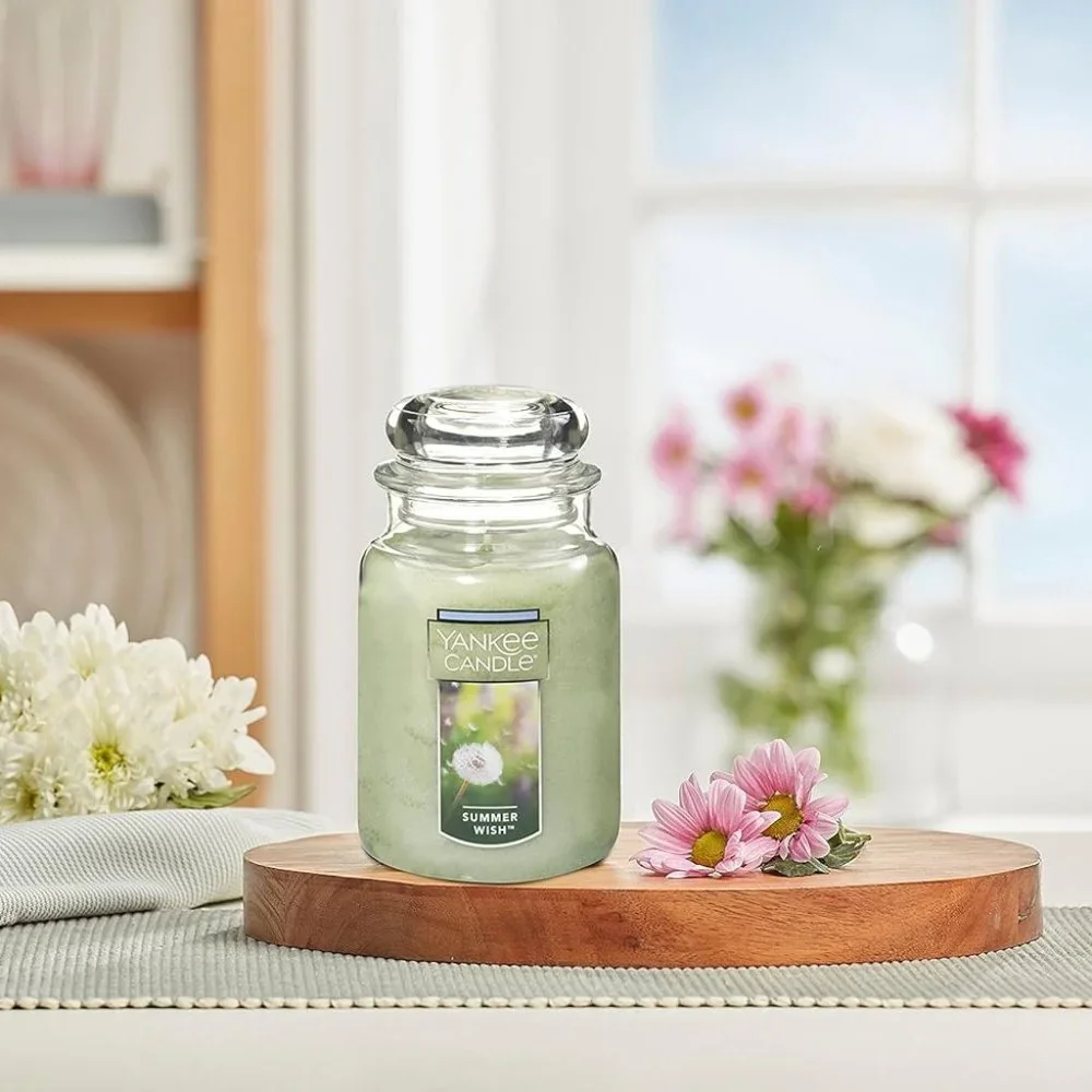 Candle Summer Wish Scented, Classic 22oz Large Jar Single‎ Wick Candle, Over 110